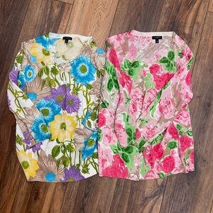 Pack of 2 Talbots Floral Lightweight Cardigans